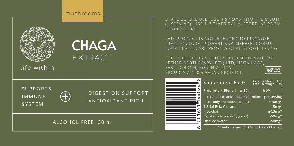 Chaga Extract (10 ml & 30 ml)