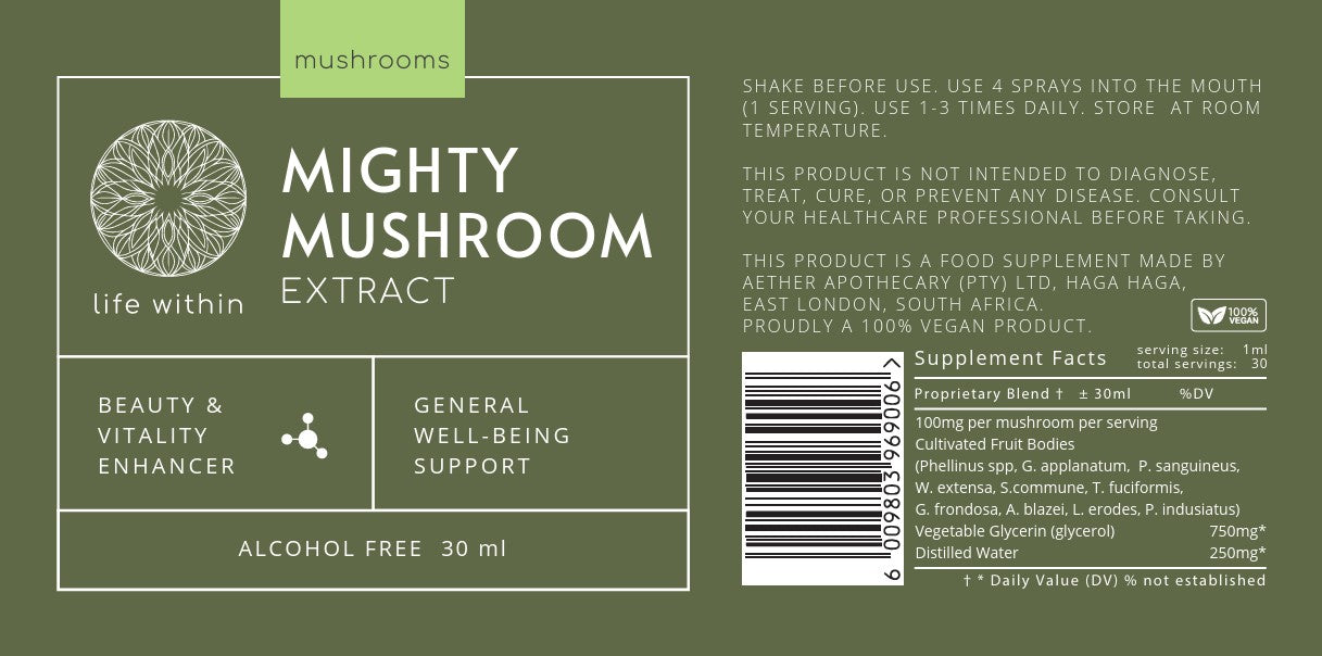 Mighty Mushroom Extract (10 ml & 30 ml)